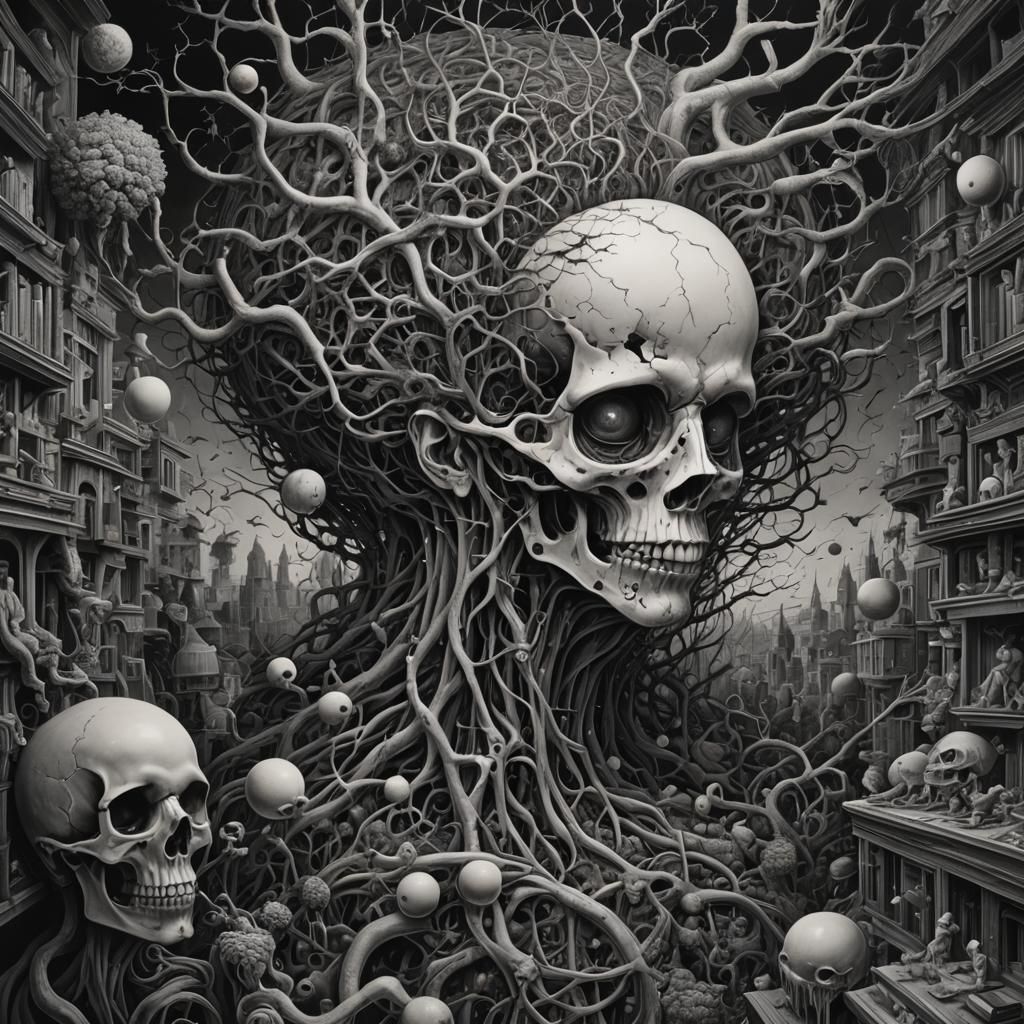 Surreal, dark mind bending, hyper detailed. Pop