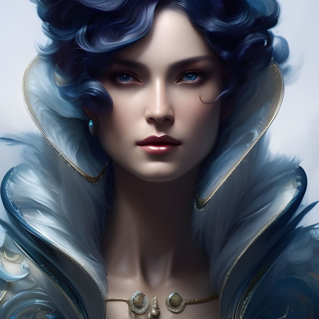 BLUE LADY AI Generated Artwork NightCafe Creator
