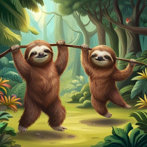 Sloths - AI Generated Artwork - NightCafe Creator