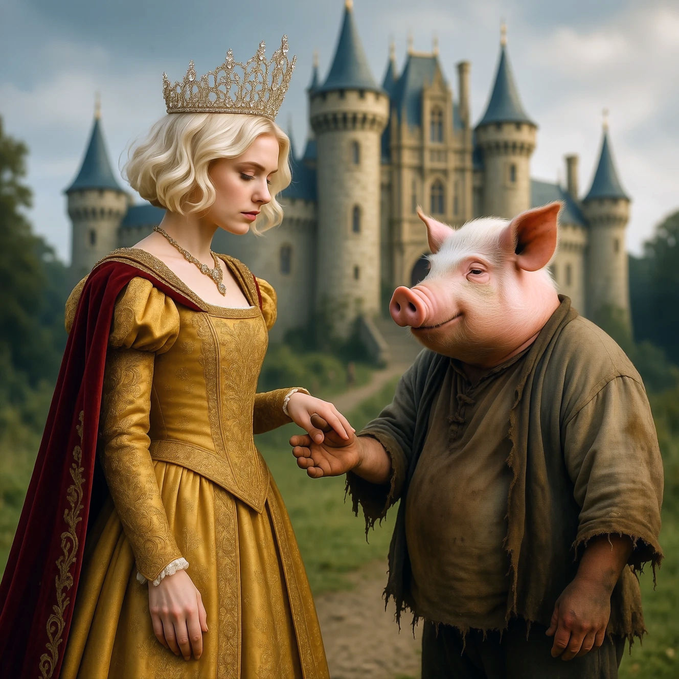 And the princess left the court for a swineherd.