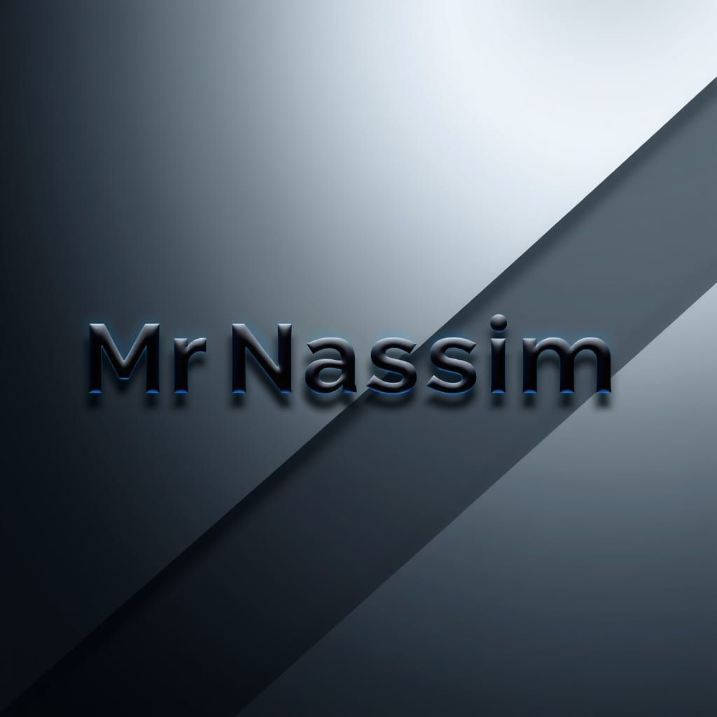 A professional profile picture logo design for a Redbubble store named "Mr Nassim".
Modern and artistic style, with clean geometric backgrou...
