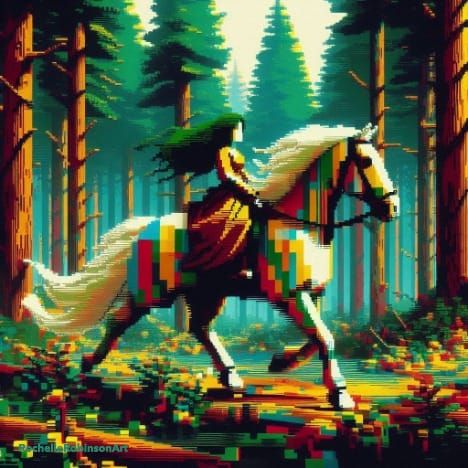 A Woman Riding A Horse