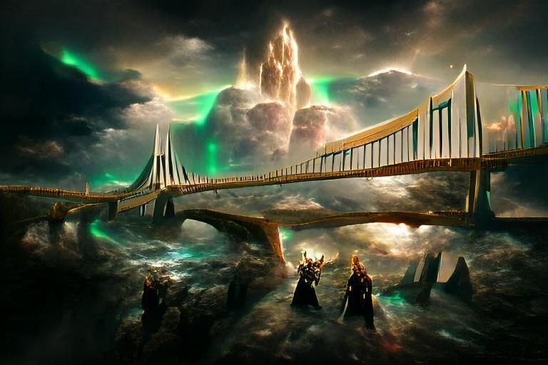 Bridge to Asgard - AI Generated Artwork - NightCafe Creator