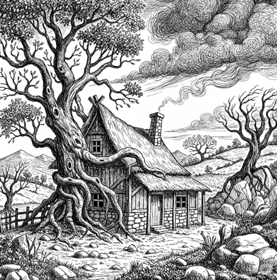 Cottage in Black/White