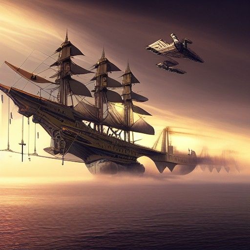 Flying Fregate Ship Dieselpunk undefined