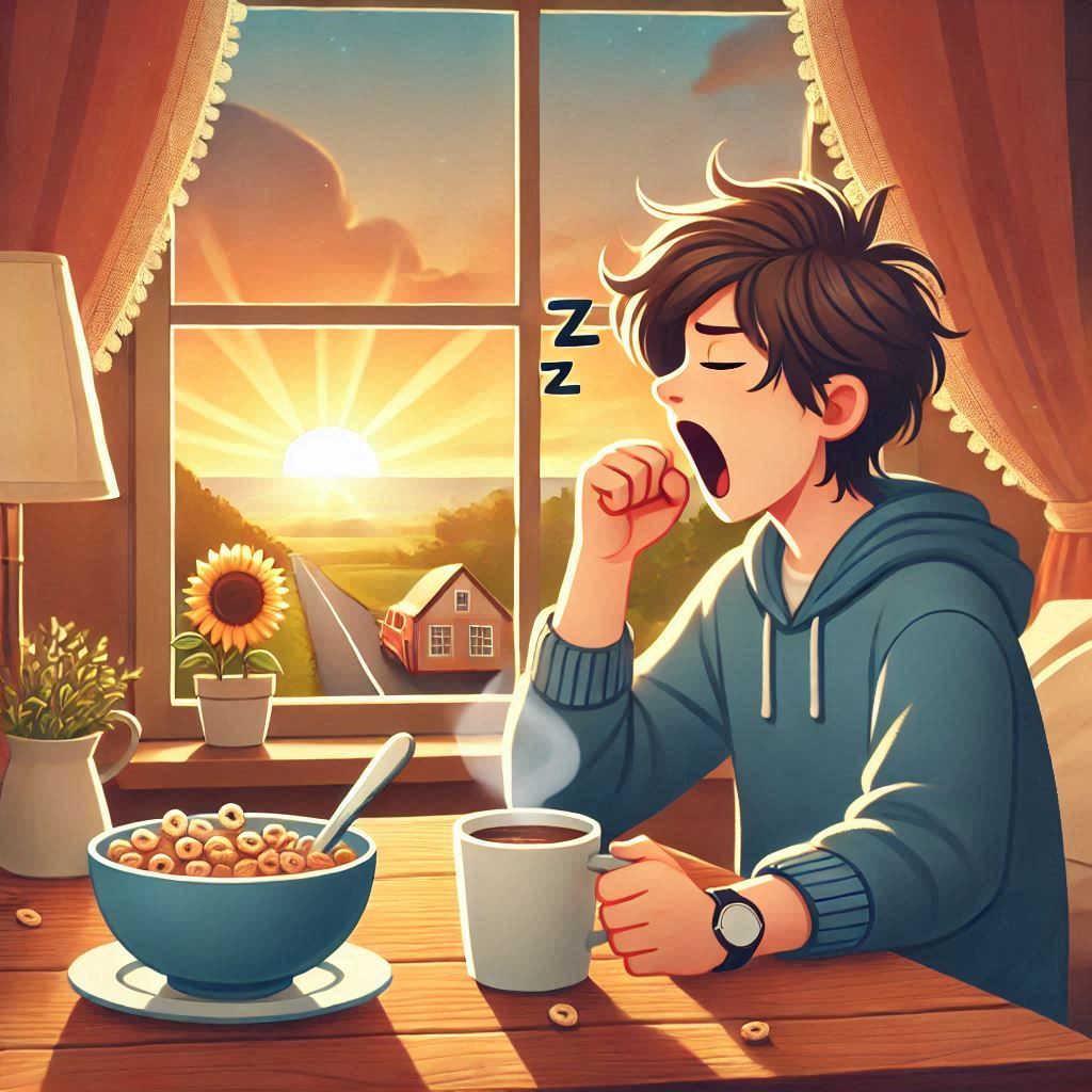 😴🥱☕️🥣🪟🌅