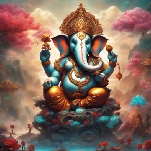 Ganesh Chaturthi!!! - AI Generated Artwork - NightCafe Creator