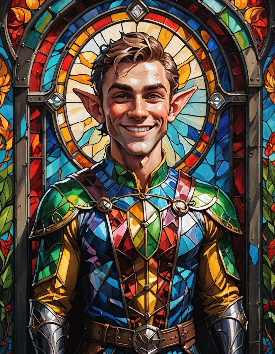 Stained Glass Elf
