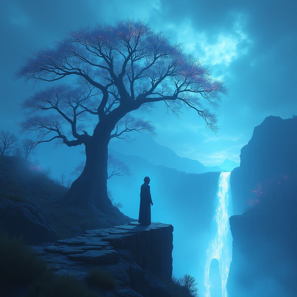 Mystic Figure Stands Amidst Whispers of the Wind