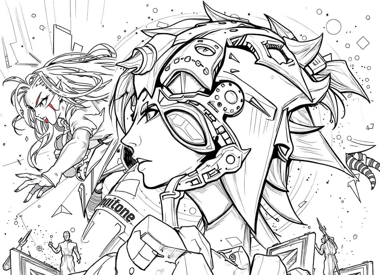 Inked character sketch