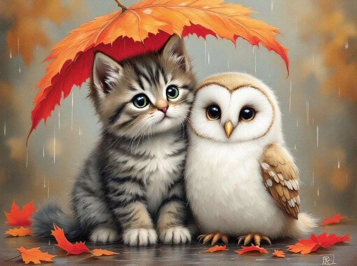 Change the color of the leaf in More colors, red yellow orange.