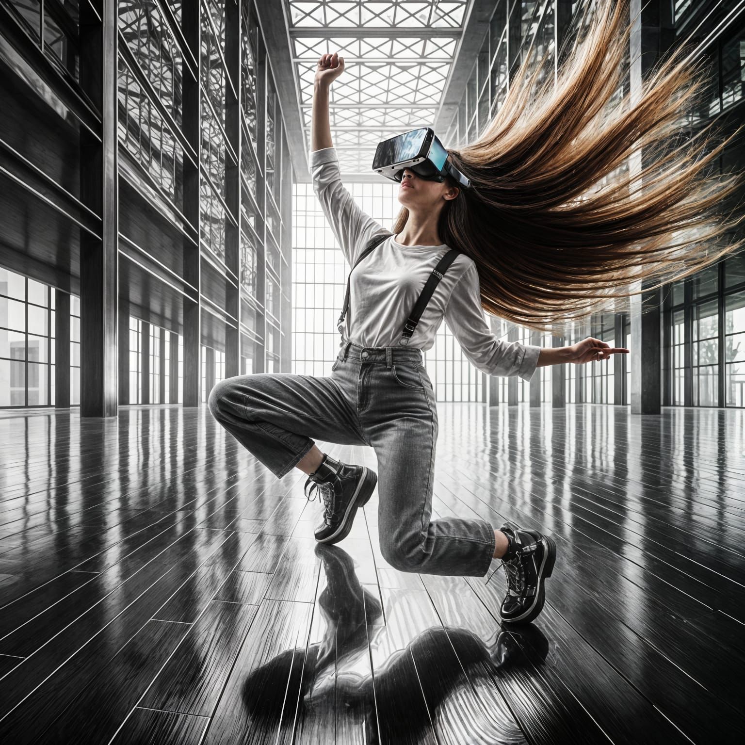 VR dance in the atrium