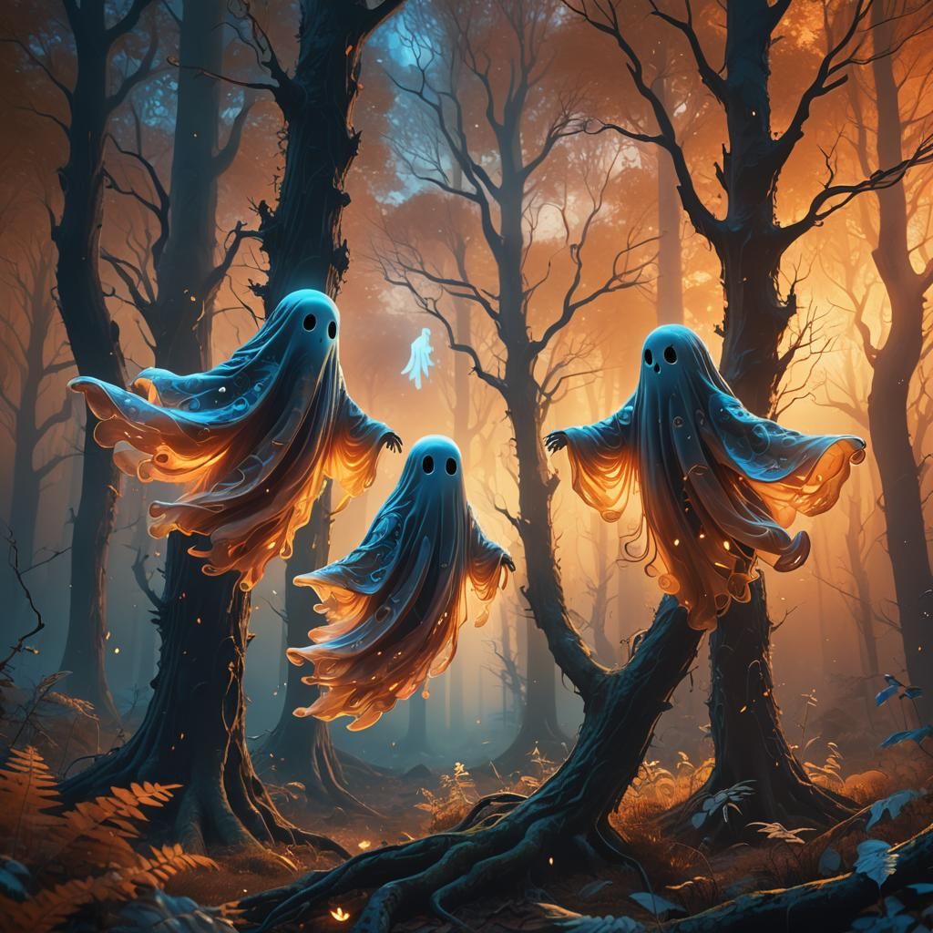 Forest ghosts  by @Freckles667