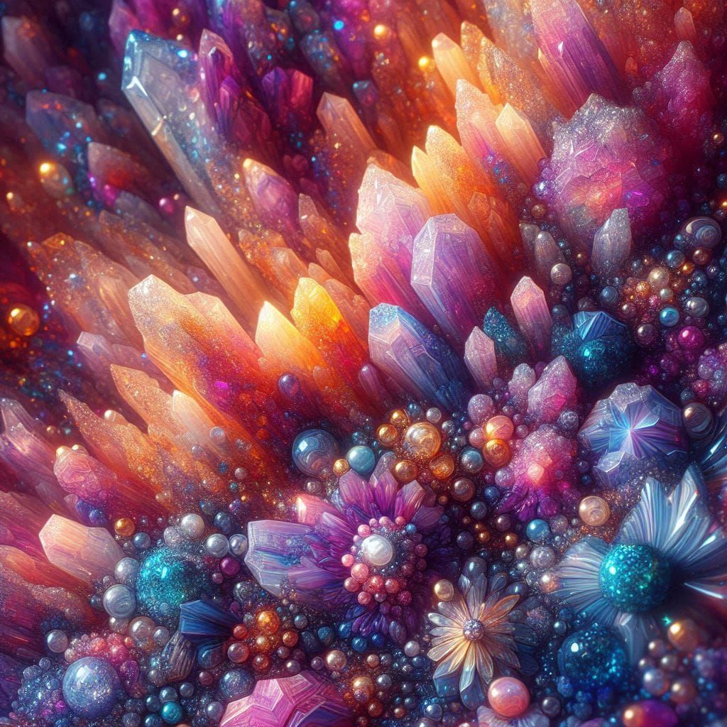 Macro Colorful Crystals