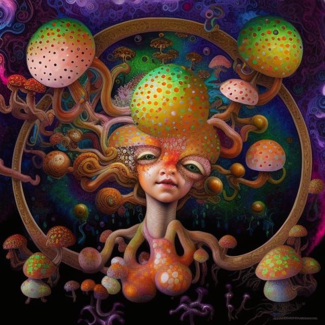 Fungi Girl 4672 - AI Generated Artwork - NightCafe Creator