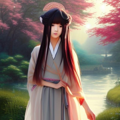 Chinese Anime Girl 3d model  CadNav