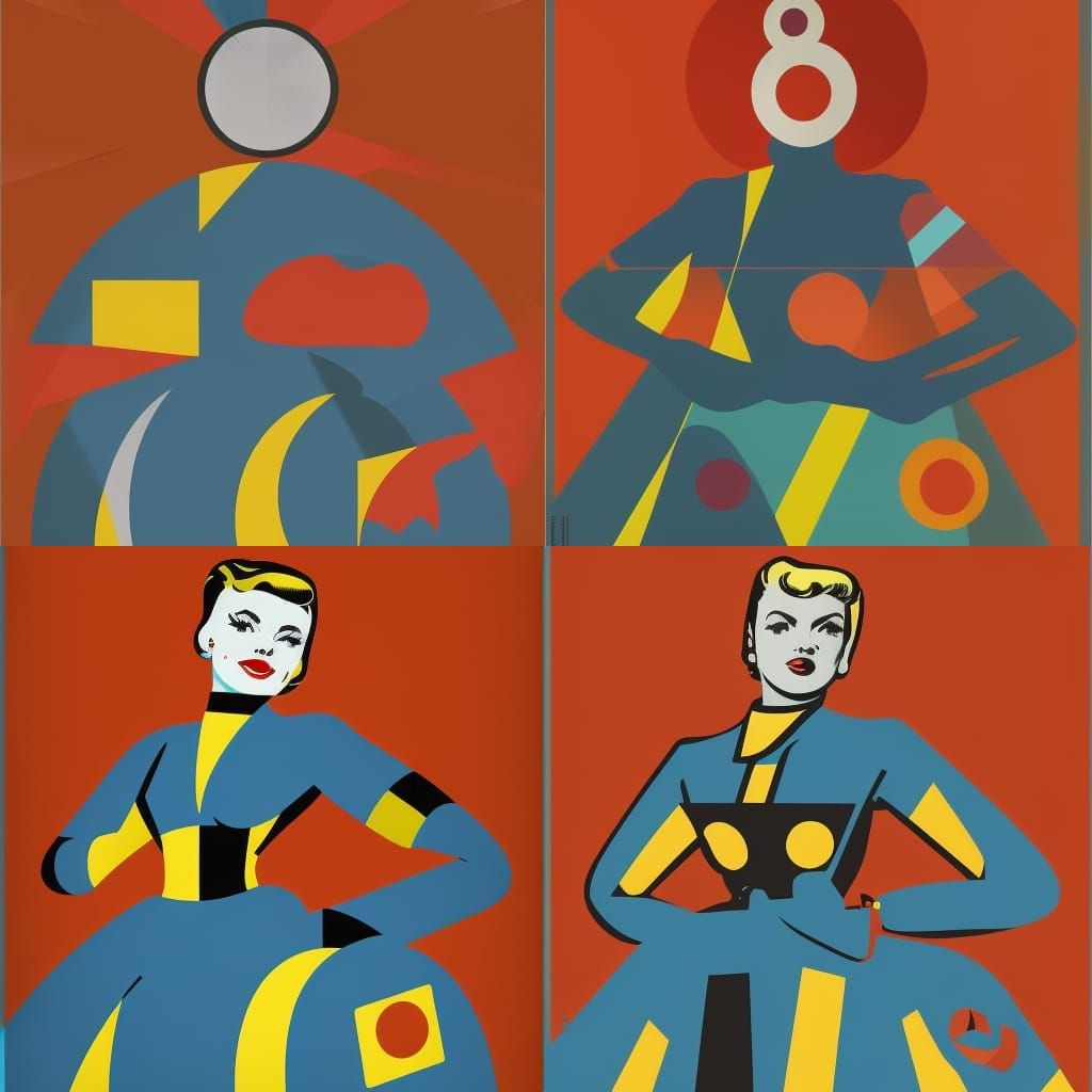 1950's style nuclear pop art