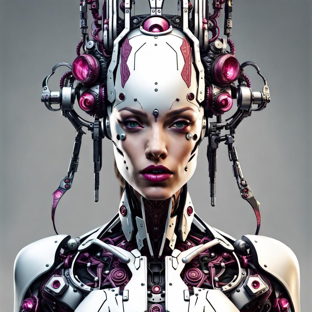 Cyborg beauty macabresque - AI Generated Artwork - NightCafe Creator