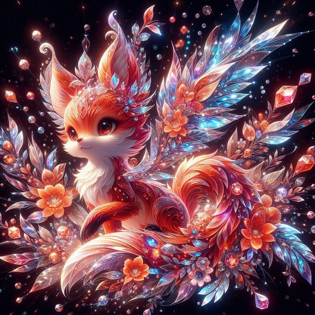 crystal flower fox