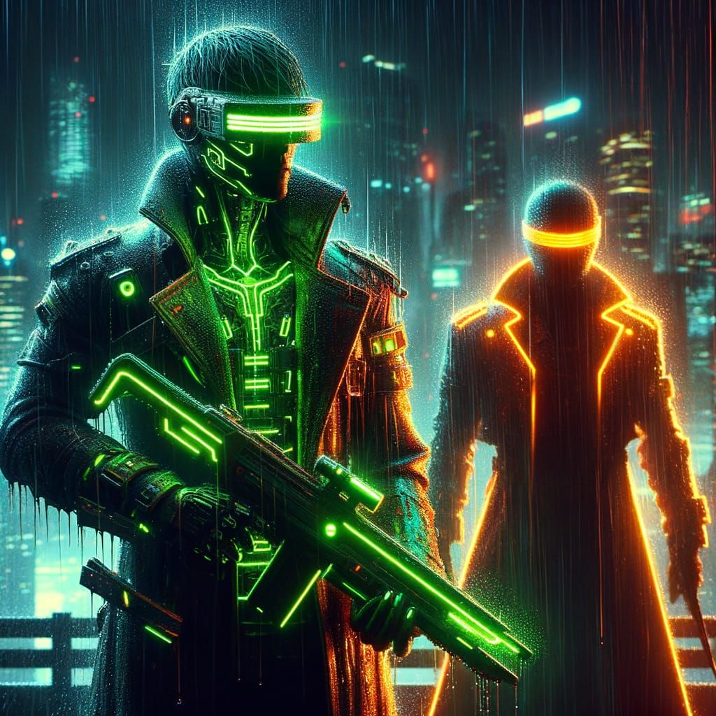Neon Bounty Hunters   by @Rogue Bayman