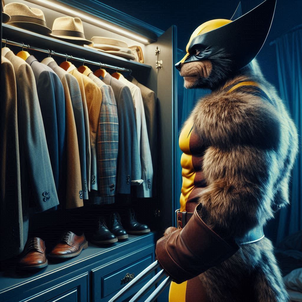 Wolverine in a Wolverine costume