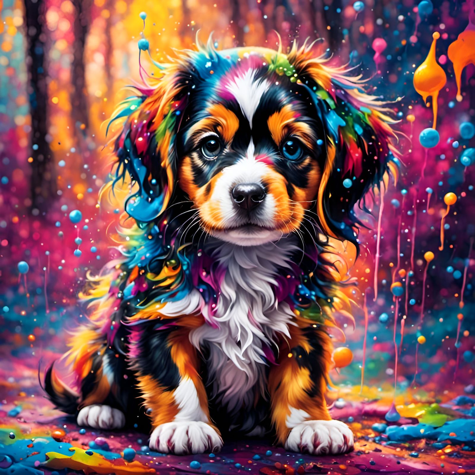 Puppy Paint - AI Generated Artwork - NightCafe Creator