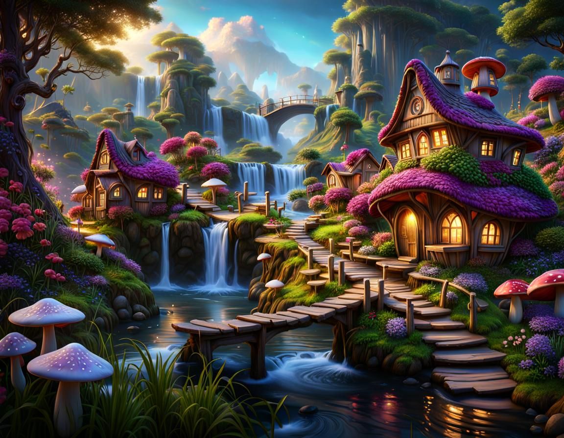 Fairy village  by @AlwaysAging