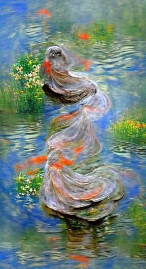 Flow feminine beautiful Claude Monet