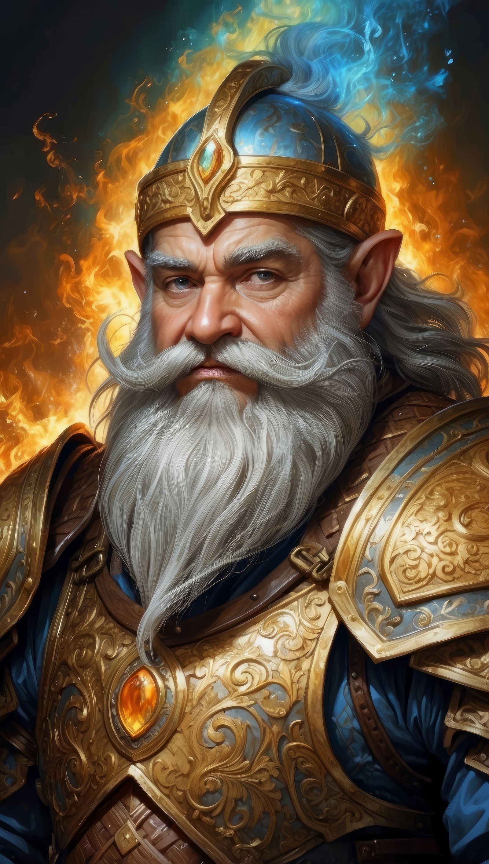 Epic portrait of a dwarf inspired by Tolkien - AI Generated Artwork ...