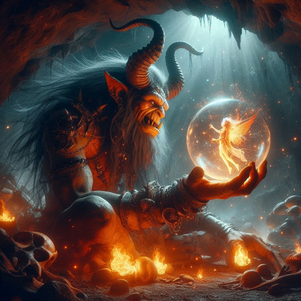 A Fire Troll With His Newly Aquired Friend.