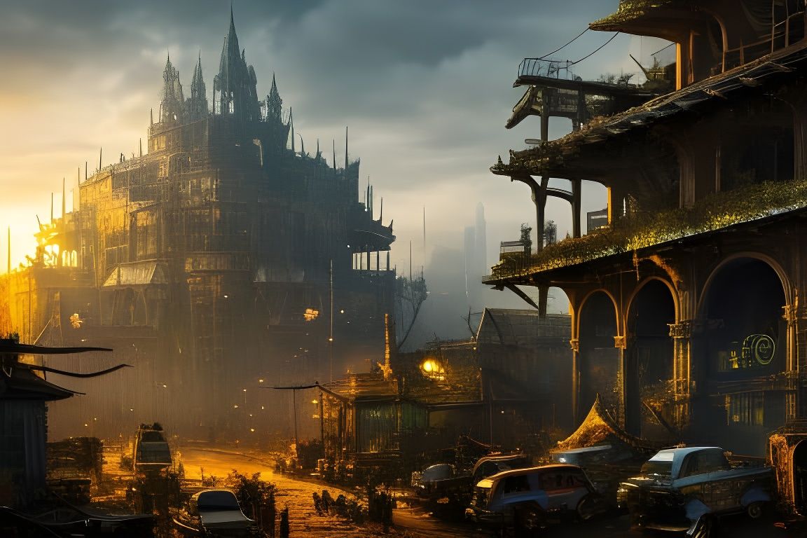 zombie apocalypse in steampunk city