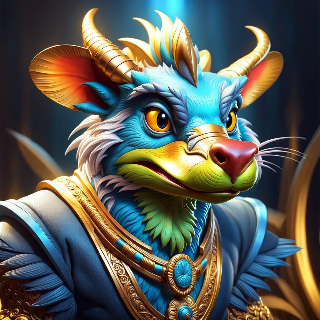 Fantasy Animal Caricature in Rich Detail