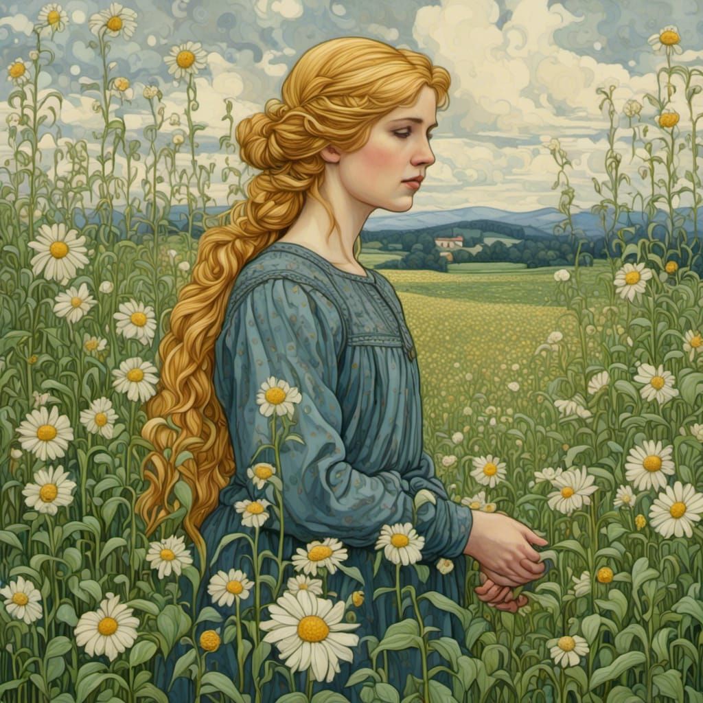 A farmers daughter in the field <lora:Pencillation:1.0> 
