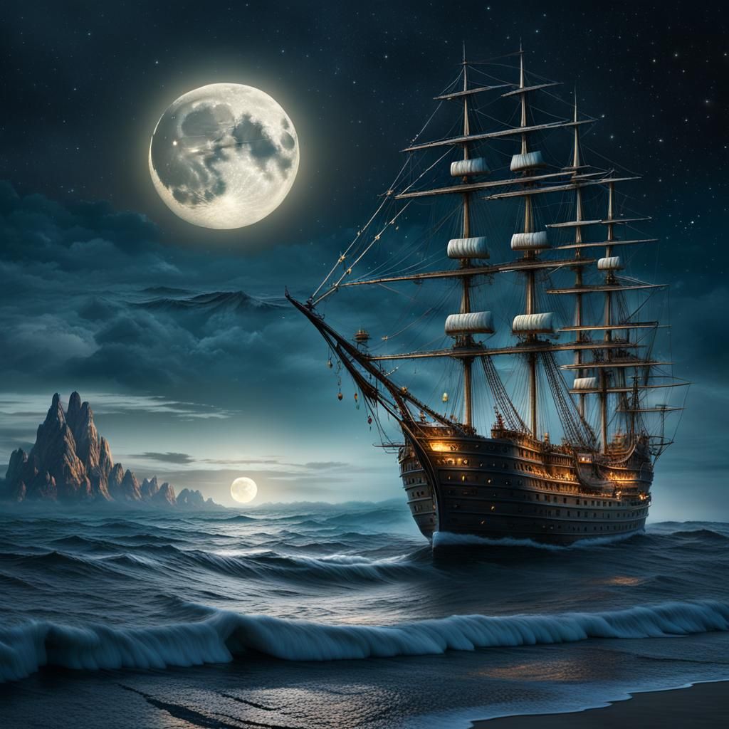 Spanish galleon - AI Generated Artwork - NightCafe Creator