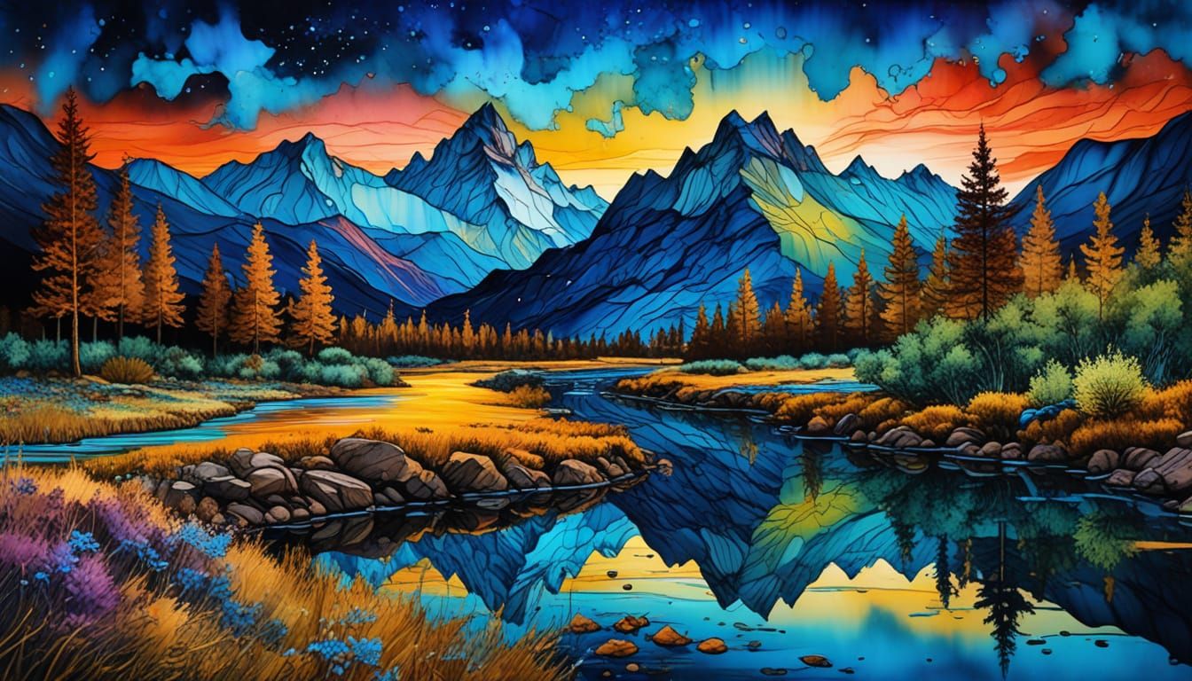 Colorful sunset.  by @Terra