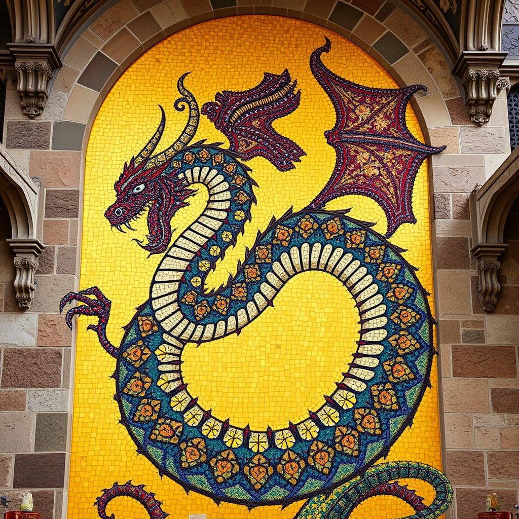 Dragon Mosaic  by @Tabata Giugni