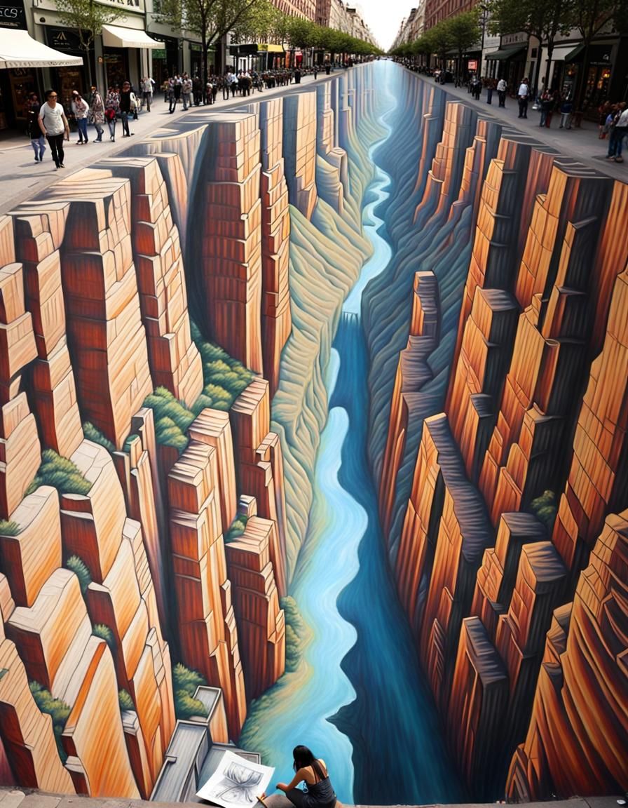 Optical Illusion Canyon  by @Lilly