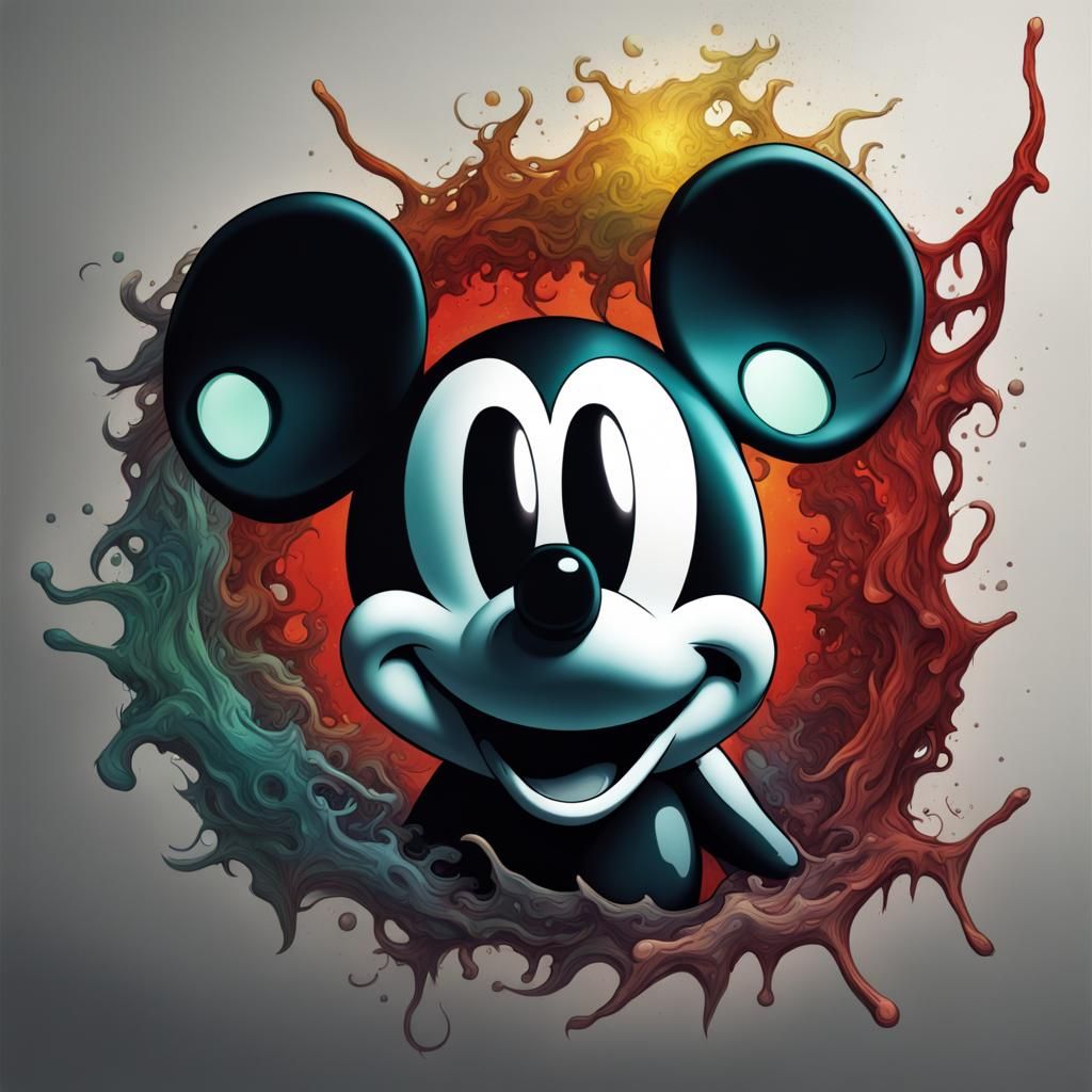 Scary Horror eldritch Mickey Mouse - AI Generated Artwork - NightCafe ...