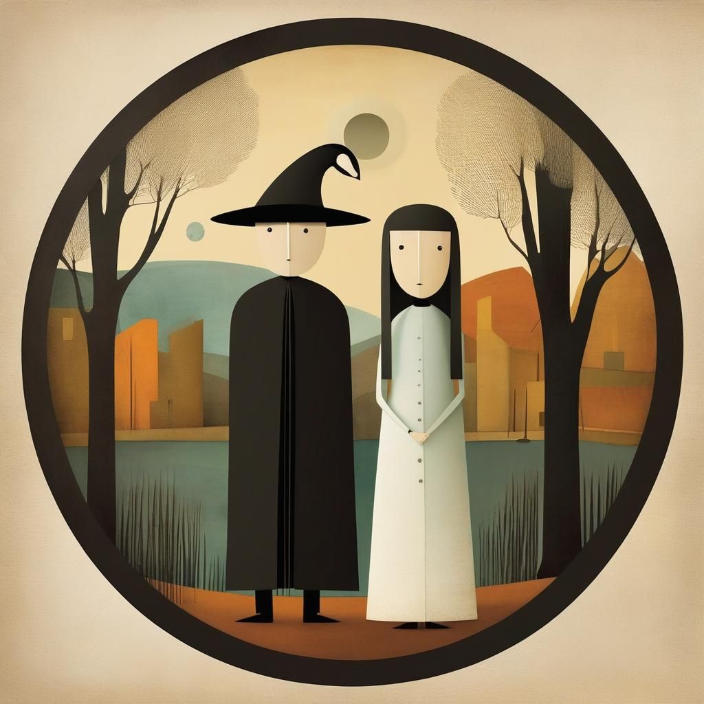 "Arnolfini Portrait" in 2D Cartoon Style   by @xtough 