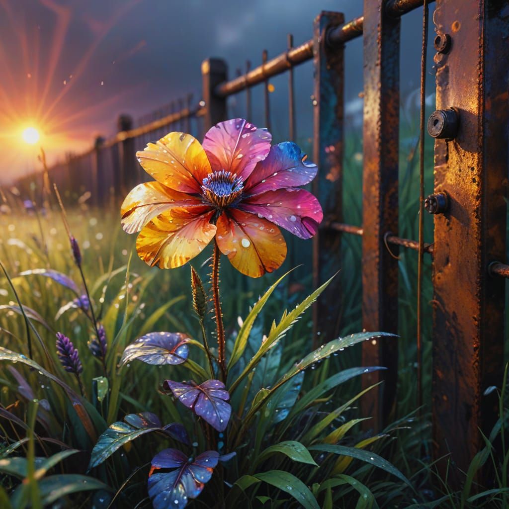 Rainbow Flower  by @Natii