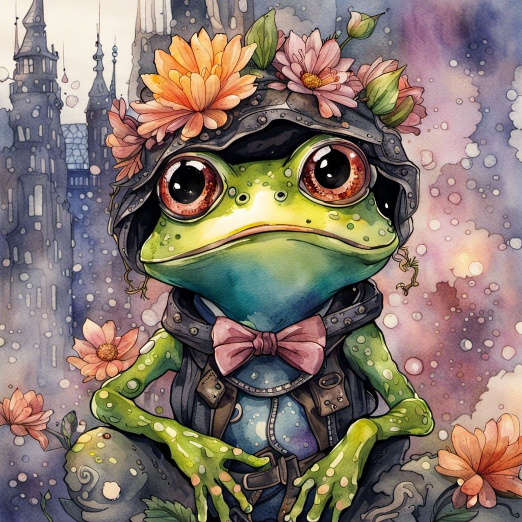 Watercolor Froggy  by @Jenn