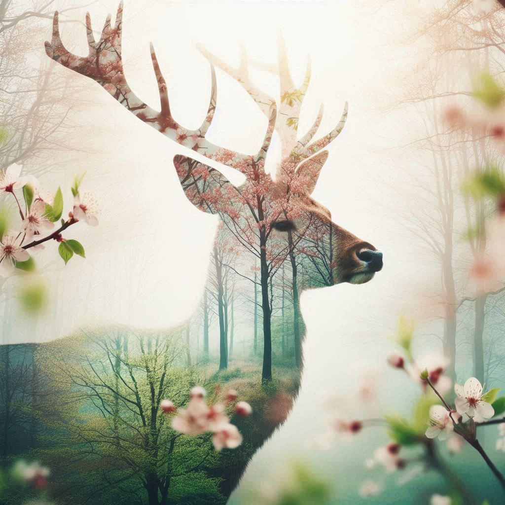 double exposure beautiful fantasy portrait landscape..