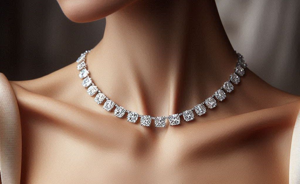 2025 Collier Tennis Diamant Européen Français

- 2025 Tennis Necklace Blanc / Platine, Elegant Minimalist Design

- haut...