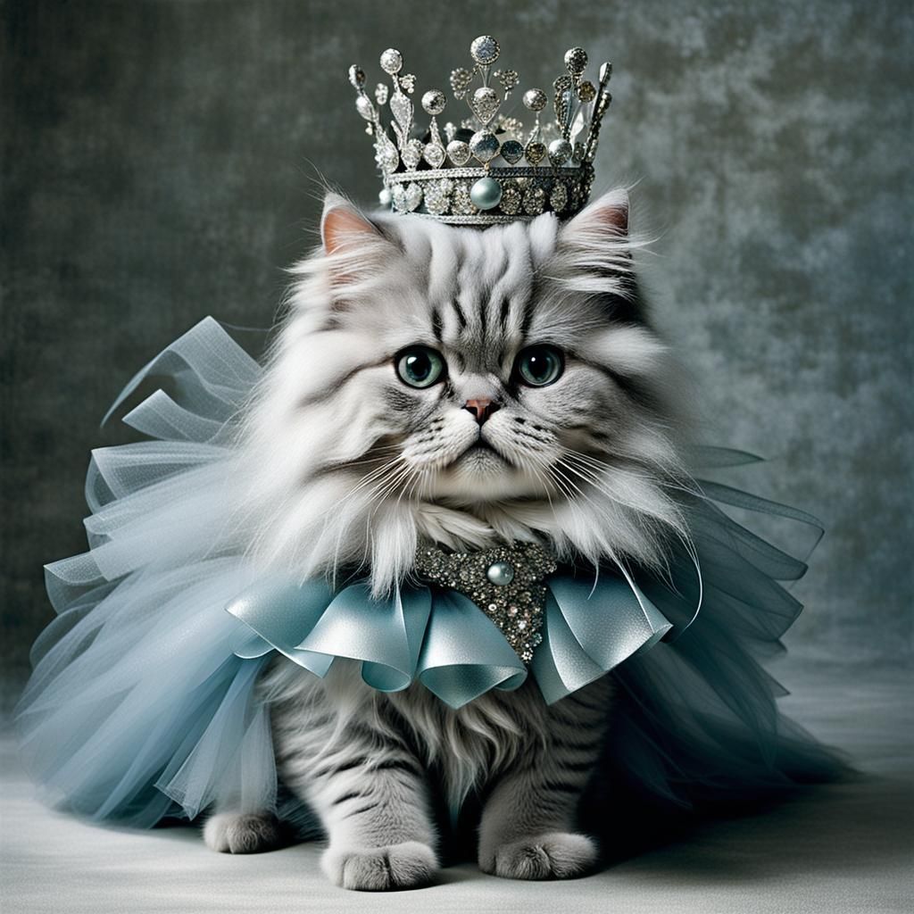 silver persian kitty