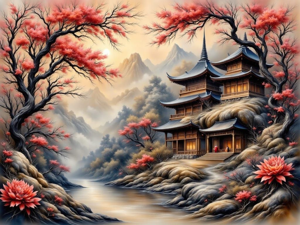 <lora:Abstract Oriental:1.0>