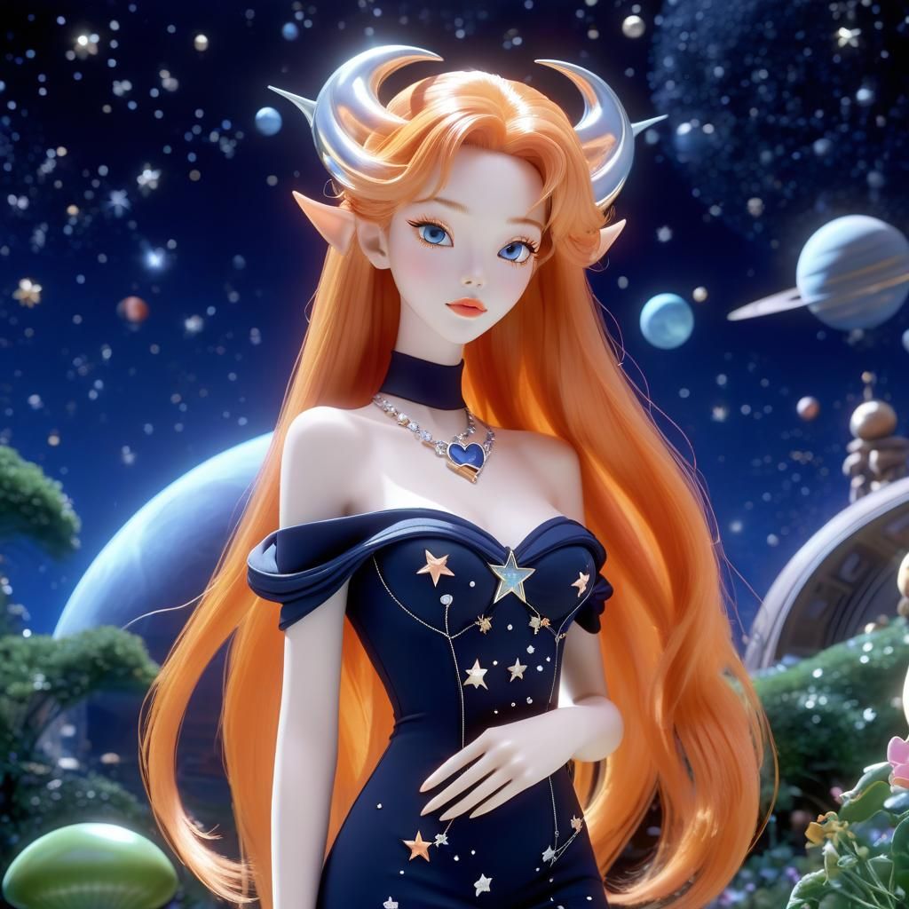 the alien princess in garden - AI Generated Artwork - NightCafe Creator