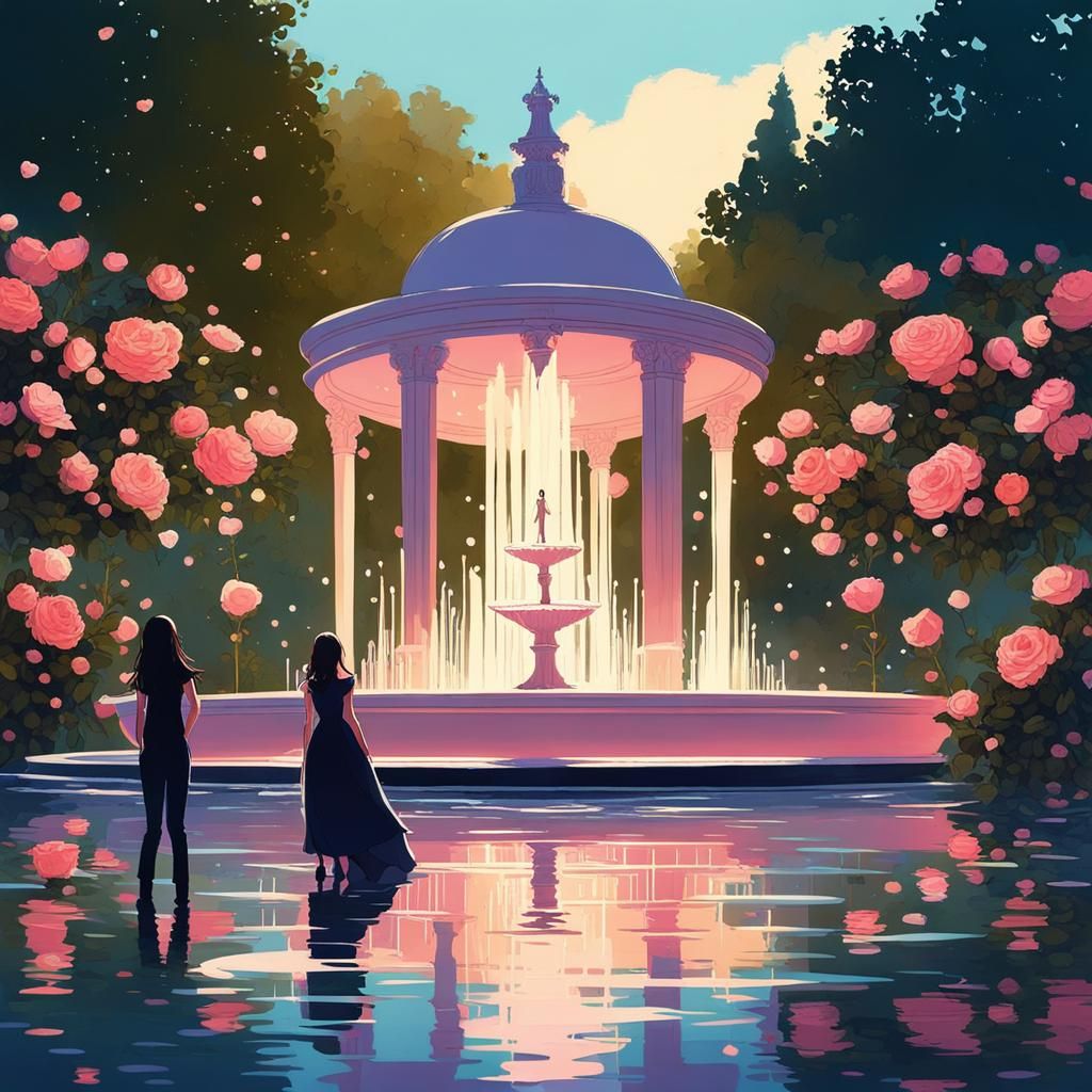 Girl at Water Fountain. #2