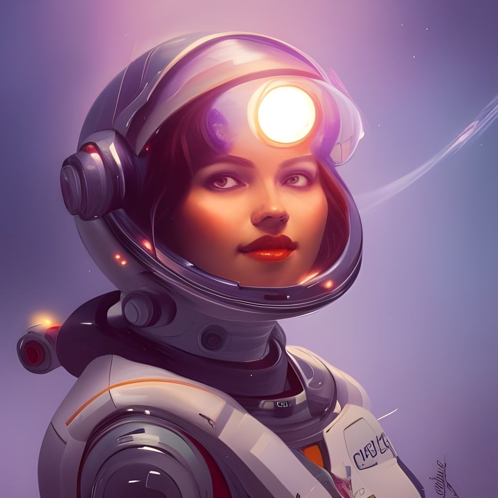 The most beautiful spacepilot Sandra, from Mars - AI Generated Artwork ...