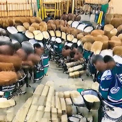 The sound of a million different drums playing in unison