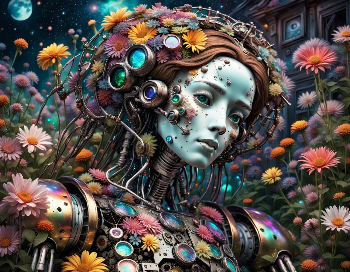 (beautiful hyper detailed aesthetic portrait of a defective ...